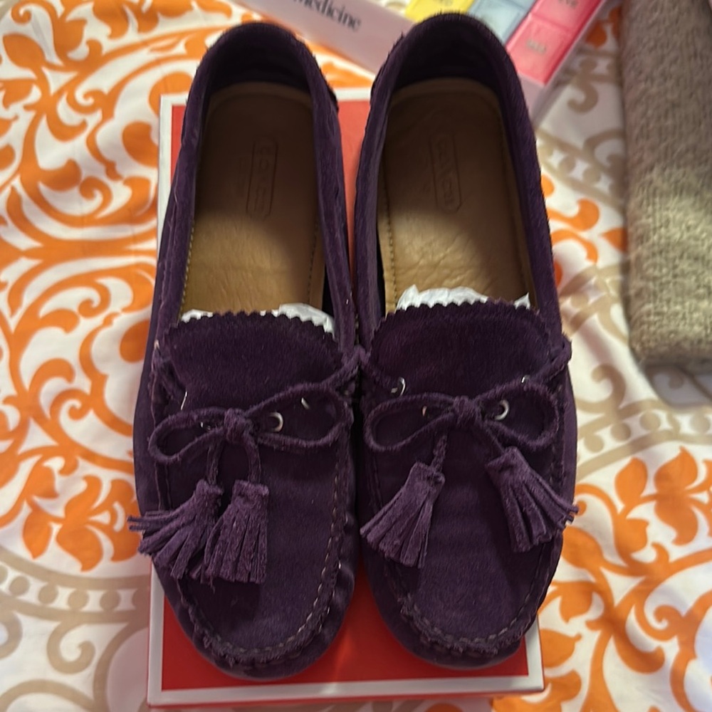 Purple Coach Moccasins